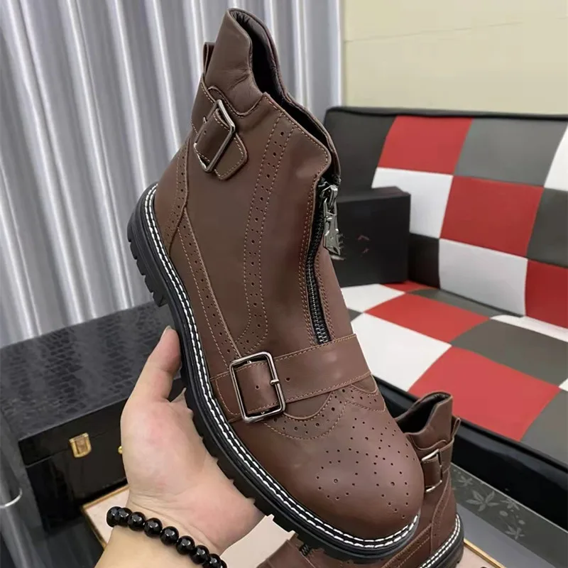 

Туфли мужские высокие однотонные, дизайнерская деловая Брендовая обувь, Роскошные, из натуральной кожи, повседневные