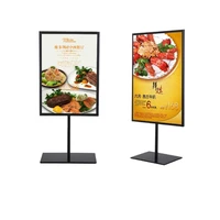 double sided poster stand a3a4 metal cafe table sign advertising promotion desk display stand rack free shipping