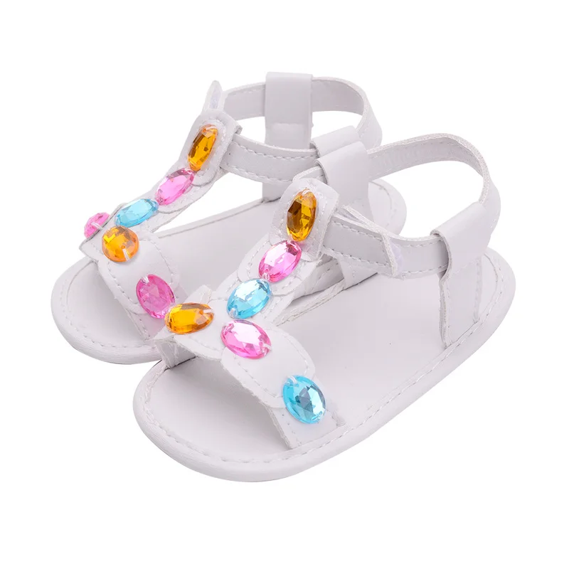 Baby Shoes Girl Boy Sandals Toddler Infant New PU Soft sole Solid Diamond Outdoor walking Prewalker Summer baby shoes