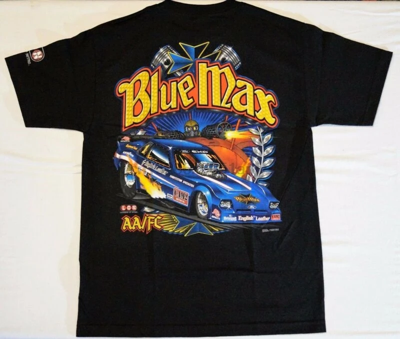Ностальгическая футболка LON с трафаретной печатью Drag Racing! Blue Max EXP American - купить по