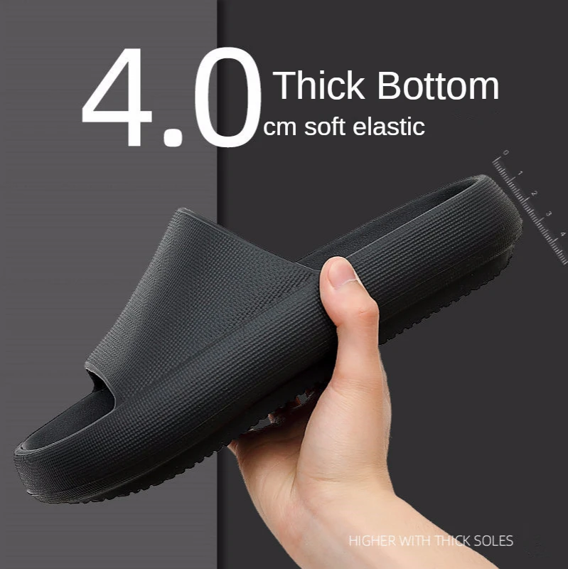 

Women Thick Platform Slippers Summer Beach Eva Soft Sole Slide Sandals Leisure Men Ladies Indoor Bathroom Anti-slip Shoes