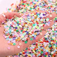 2000pcspack 4mm solid flat round loose sequins paillettes sewing wedding craftwomen clothings diy embroidery accessories 10g