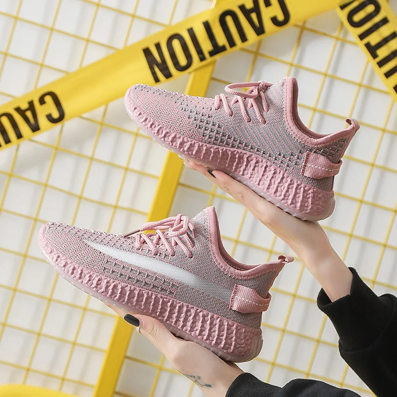 

Old Daddy Shoes 2021 Summer New Women's Shoes Casual White Flying Woven Coconut Shoes Breathable Running Sneakers Women