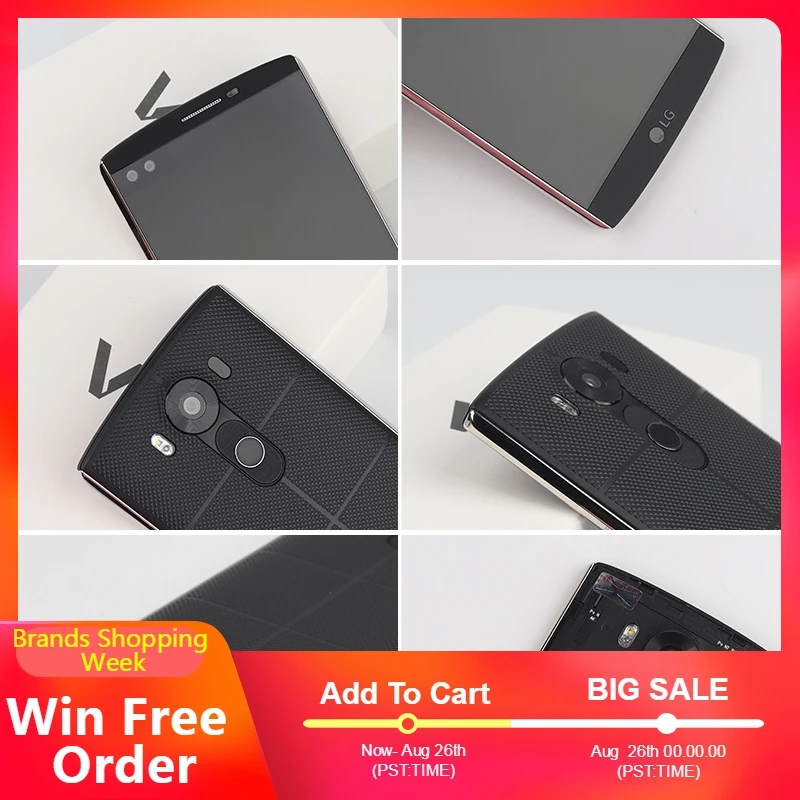 Оригинальные разблокированные Мобильные телефоны LG V10 H900 H901 H961N 4G LTE 5 7 дюймов 4 Гб