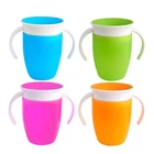 360 градусов вращение для обучения питью, силиконовая кружка для воды с двойной ручкой без добавления бисфенола А