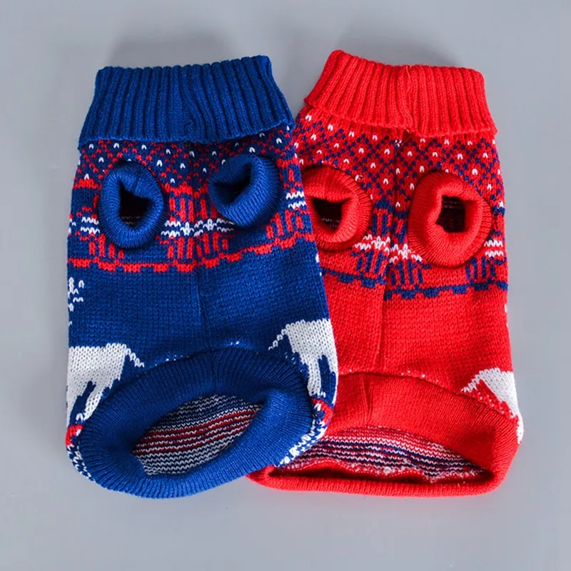 Одежда для домашних животных Рождественский свитер с принтом лося осенне зимнее