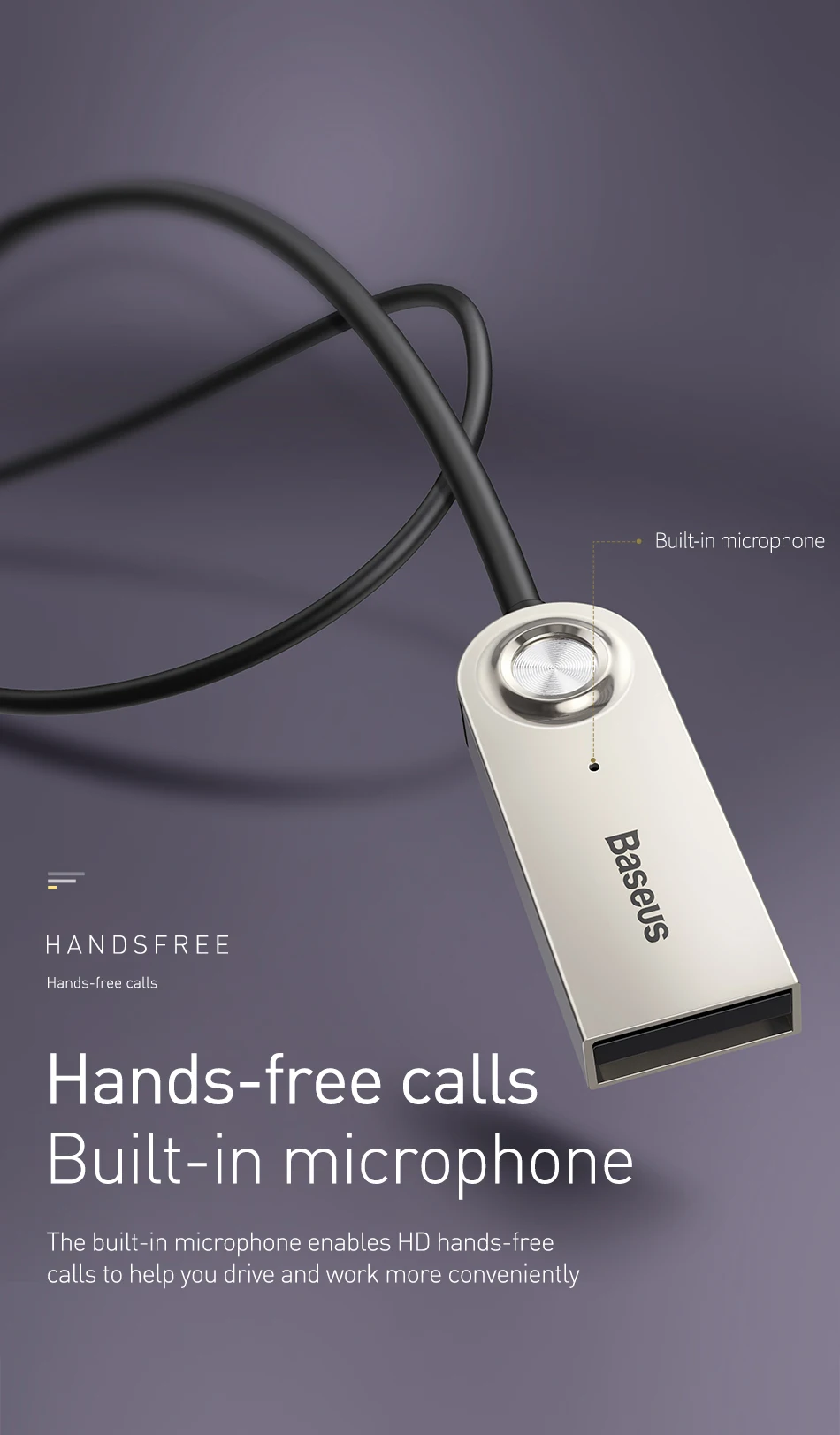 Baseus AUX Bluetooth адаптер автомобильный 3,5 мм разъем кабель программный ключ Handfree Автомобильный комплект аудио передатчик Авто Bluetooth 5,0 приемник