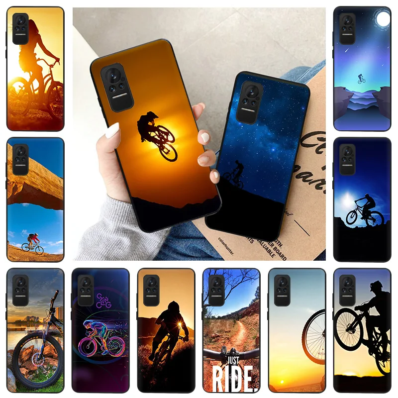 

Мягкий чехол для телефона Sunshine с Горным велосипедом для Xiaomi Mi Poco X3 Pro M3 F3 GT F1 Civi CC9 CC9E 8 9 A2 Lite 9T Redmi 10, черный чехол