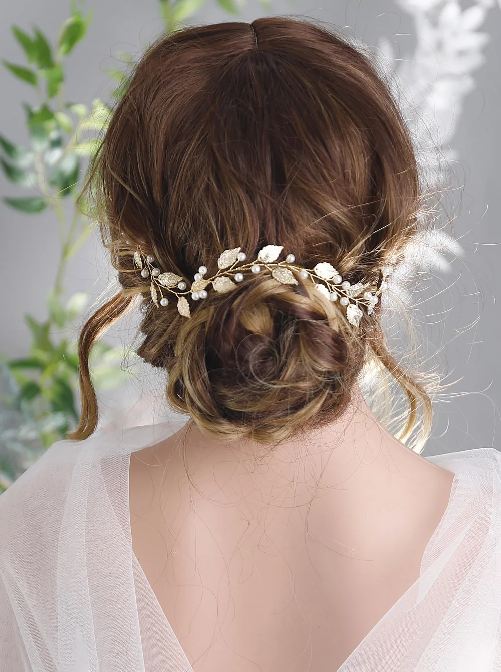 Повязка на голову с листьями и жемчугом в стиле ретро | Свадьбы торжества