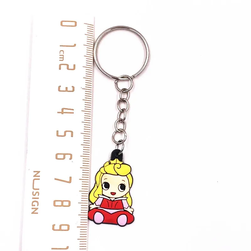 Розовый 1 шт. Kawaii для принцессы в стиле Ариель мультфильм брелок для девочек сумка Подвеска ПВХ фигурка Подвески Аксессуары Брелки держатель веревки - Цвет: Розовый