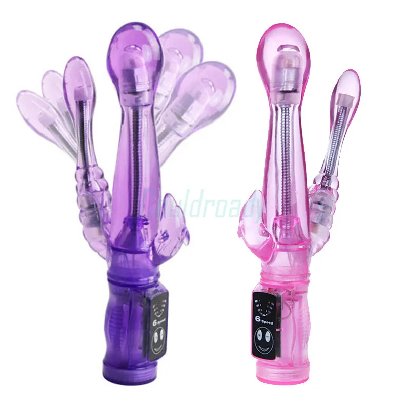 Двойной Вибратор Кролик Vibe товары для секса вибратор точки G клиторальный