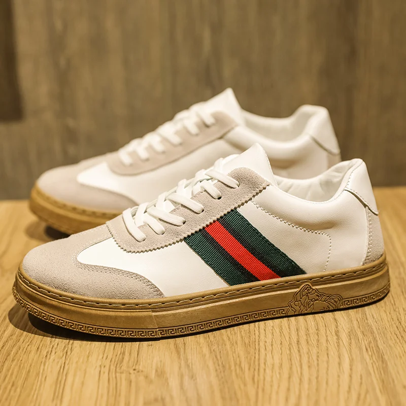 

2021 повседневная кожаная обувь, трендовая мужская обувь, дикая мужская обувь на плоской подошве, нескользящая обувь, мужская обувь, брендова...