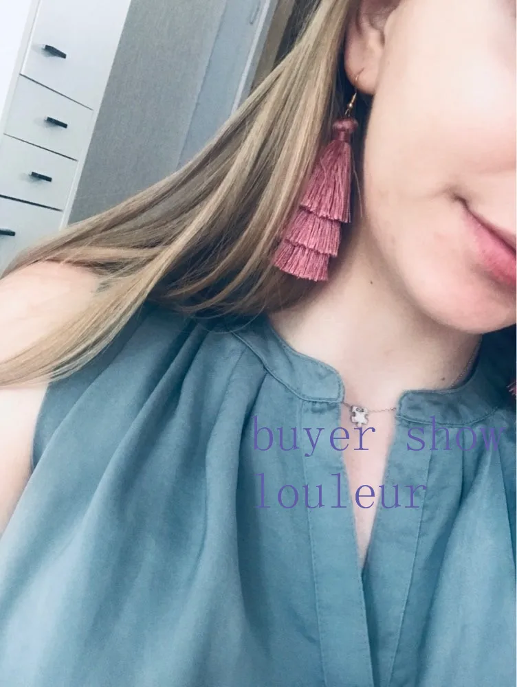 DC 3 слоя богемные Эффектные серьги с кисточками желтое кольцо для ушей женские