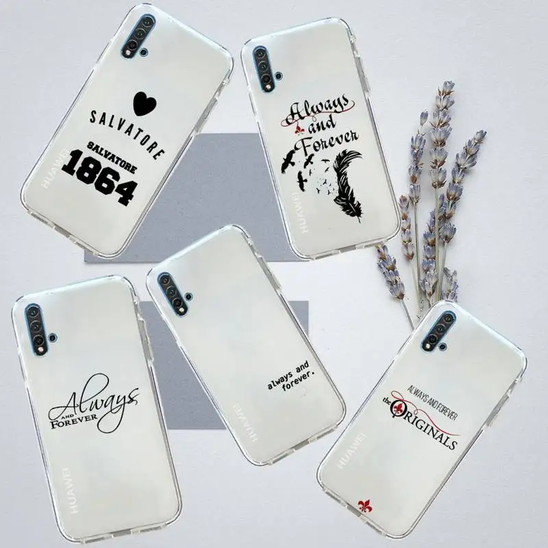 

The Vampire Diaries tv series Phone Case Transparent for Huawei honor P mate 40 20 30 10 50 i 9 x mate pro lite 8a