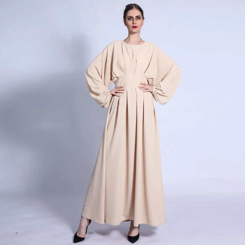 

Solid Muslim Dress Women Eid Mubarak Abayas for Women Dubai Abaya Indian Arabic Hijab Dresses Islam Clothing Vestidos Arabes