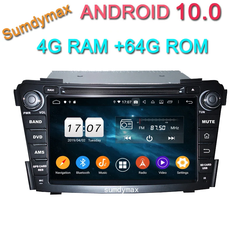 Для hyundai I40 2011 2014 автомобильное радио gps навигация Мультимедиа android 10 OS 8 ядер 4 ГБ