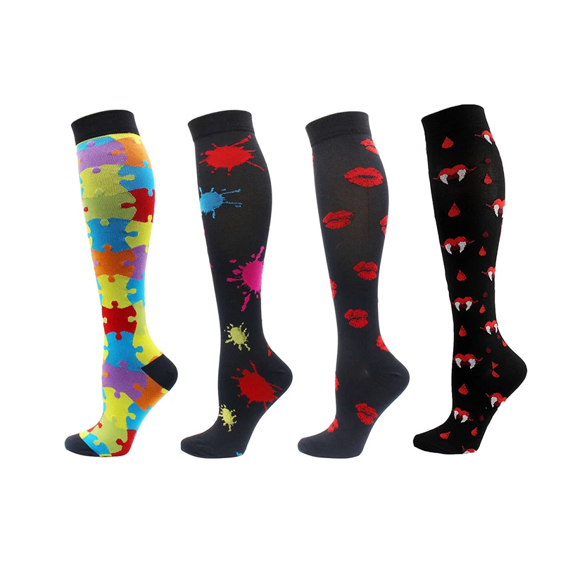 

High Quality Unisex Compression Stockings Cycling Socks Fit Medical Edema Diabetes Varicose Veins Running Marathon Men Socks