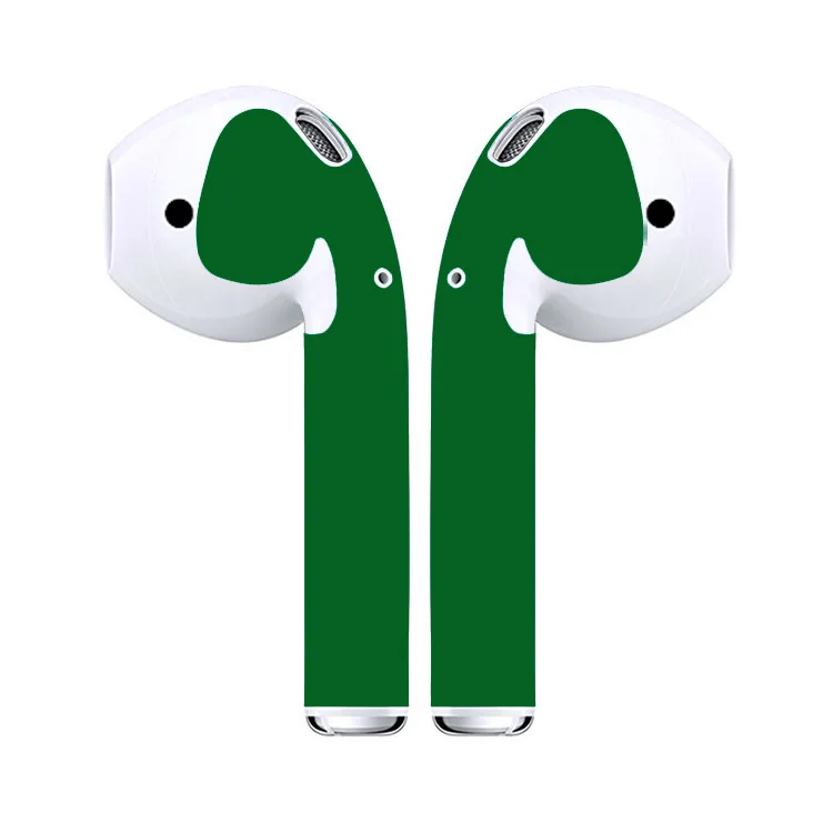 Drak Green Защитная пленка для Apple AirPods, защитная пленка, наклейка для AirPods, беспроводные наушники, гарнитура, пленка - Цвет: Drak Green