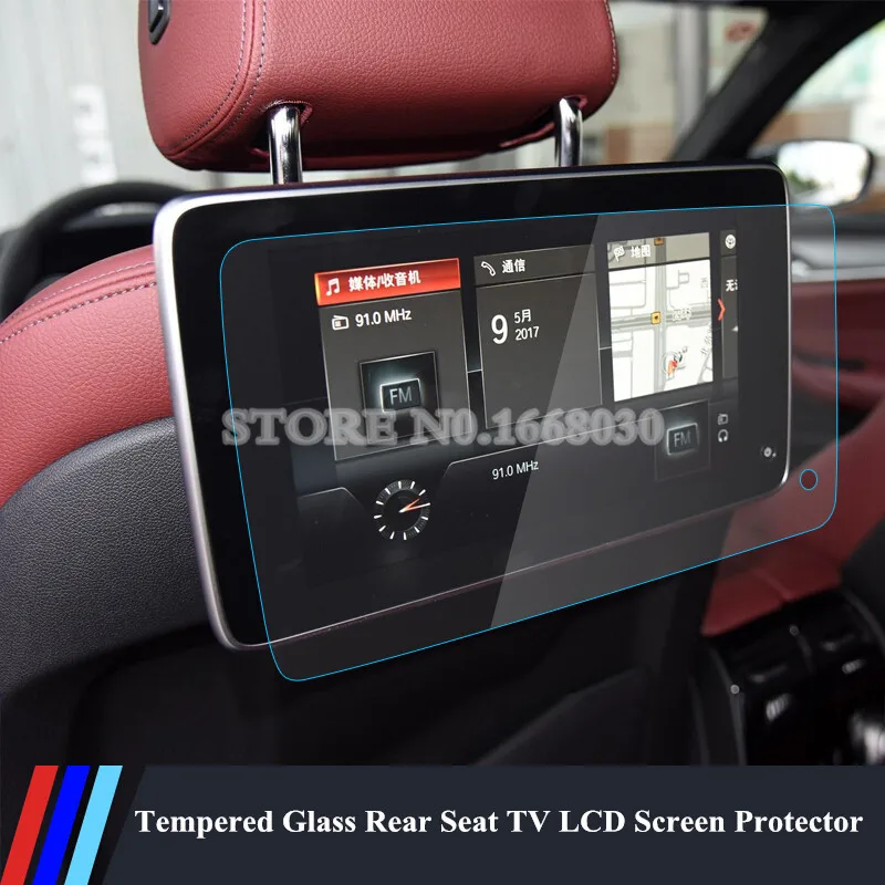 2X Tempered Glass Rear Seat TV LCD Screen Protector For BMW 5 Series G30 2017-2021 Car accesories interior Car decoration