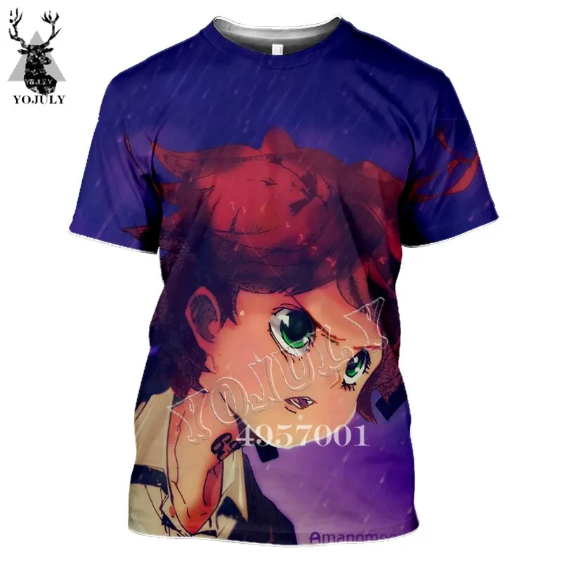 

Anime The Promised Neverland 3D Print Harajuku Short Sleeve T-shirt Unisex Casual Clothing Streetwear Fashion Men T Shirts Y890