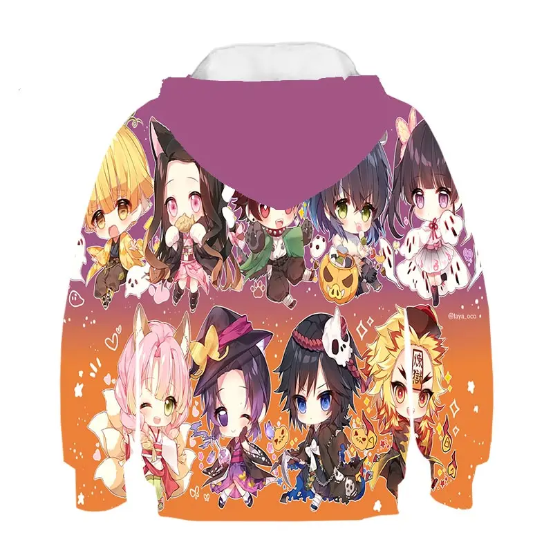 

Fall New Demon Slayer Hoodie 6 To 19 Yrs Teenagers Boys And Girls Xxx Ghost Blade Clothes Oversize Pullover Anime Harajuku