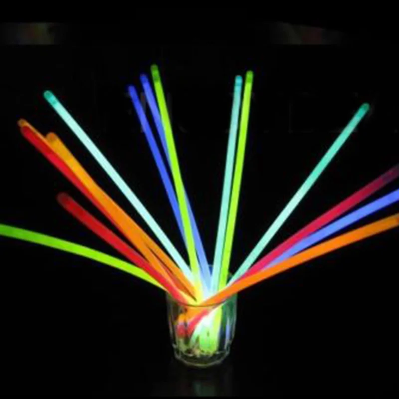 100 шт./компл. светящиеся браслеты палочки ожерелья неоновый вечерние огней