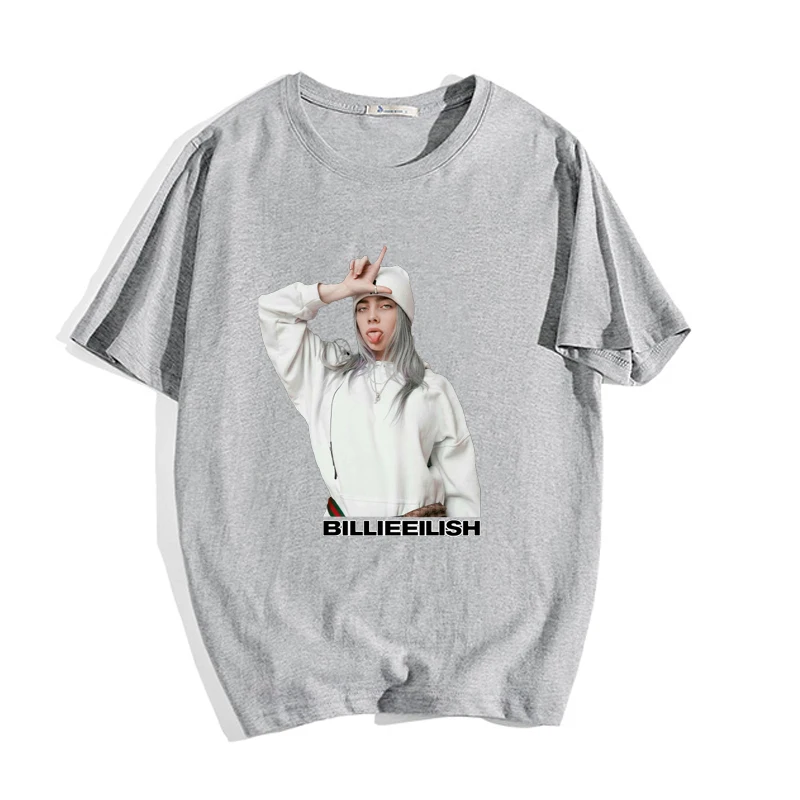 Крутая футболка унисекс, Повседневная футболка Billie Eilish, летние модные хлопковые футболки для подростков, Harajuku, футболки с короткими рукавами