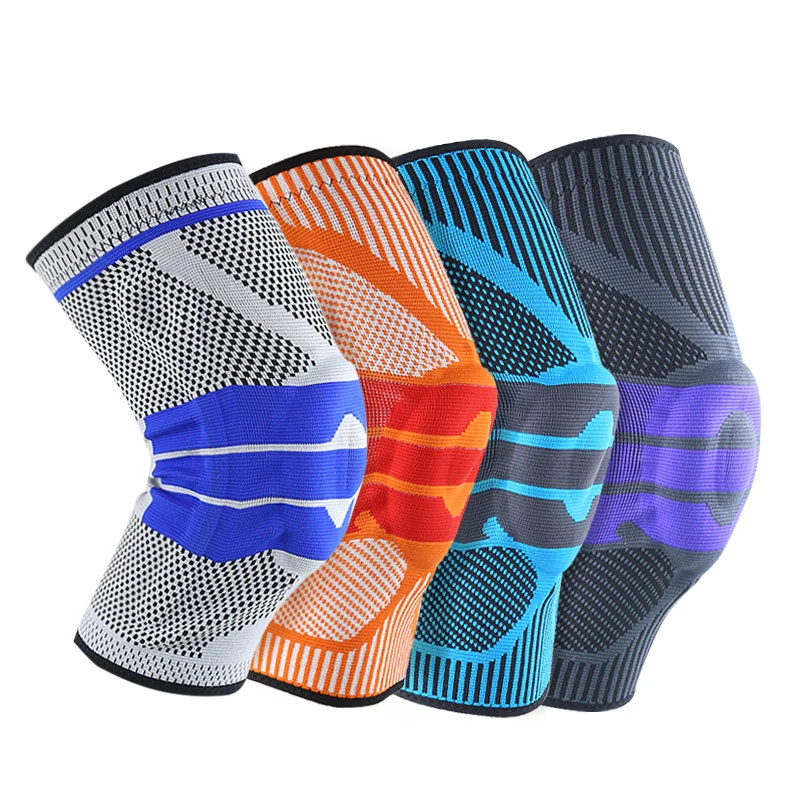 

Silicone Spring Knitted Padded Support Brace Patella Protector Knee Support Pad Silicone Spring Knitted Pressure Running