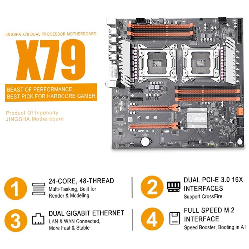 Verkaufen X79 Motherboard Set Mit E5 2620 V3 LGA2011 USB 2,0 3,0 SATA3 CPU 2 Stücke X 8GB = 16GB 2666MHz DDR3 Unterstützung REG ECC Speicher