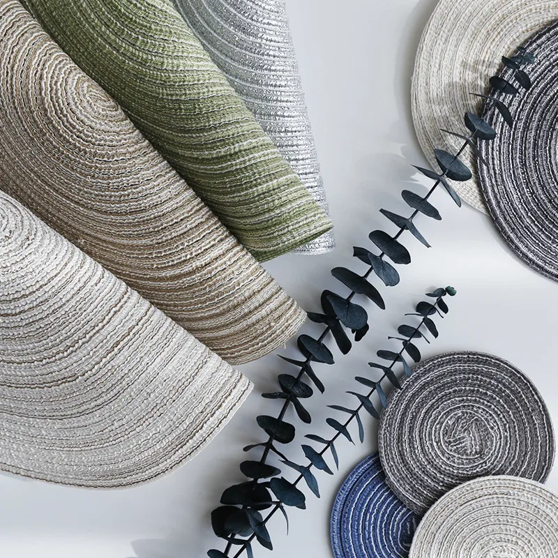 Скатерть ручной работы нескользящая посуда круглая подстилка с горячей резьбой