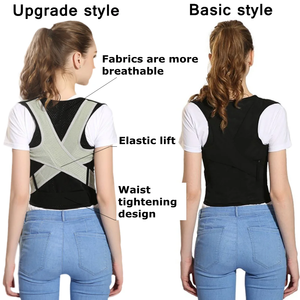 

Tlinna Back Shoulder Brace Support Belt Posture Corrector Spine Body Shaper Corset for Men Women Health Care Drop Shipping