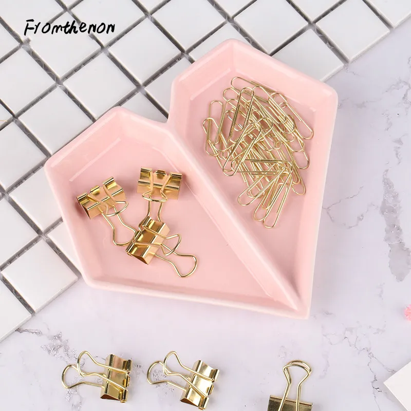 Набор розовых канцелярских принадлежностей для офиса держатель лотка с зажимами