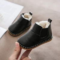 winter children cotton shoes baby girls boys snow boots infant kids toddler child warm plush boots soft bottom genuine leather