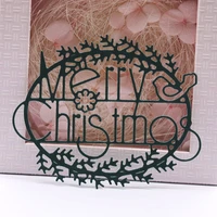 merry chirstmas garland metal cutting dies scrapbooking album navidad cards making decorative crafts embossing stencil dies2020