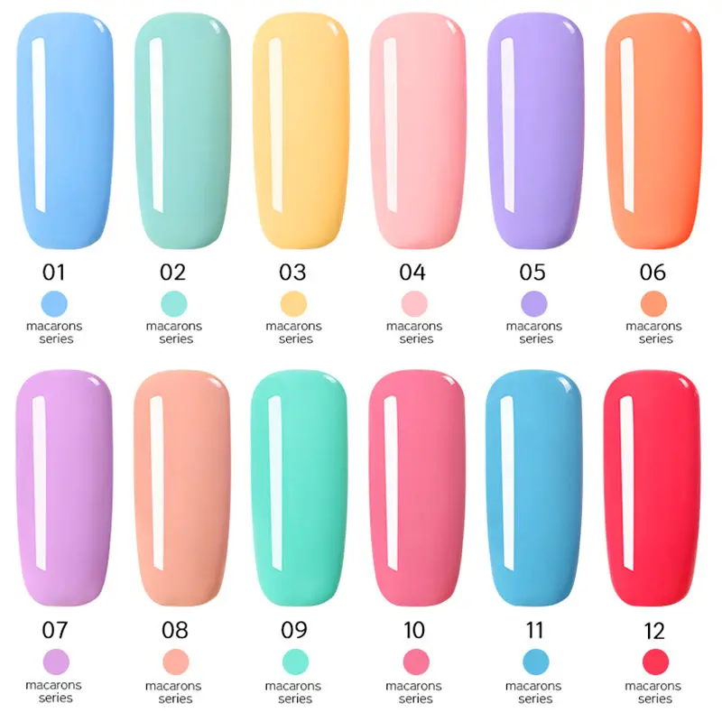 10 мл Macaron Color s УФ гель лак для ногтей светодиодный маникюрный отмачиваемый