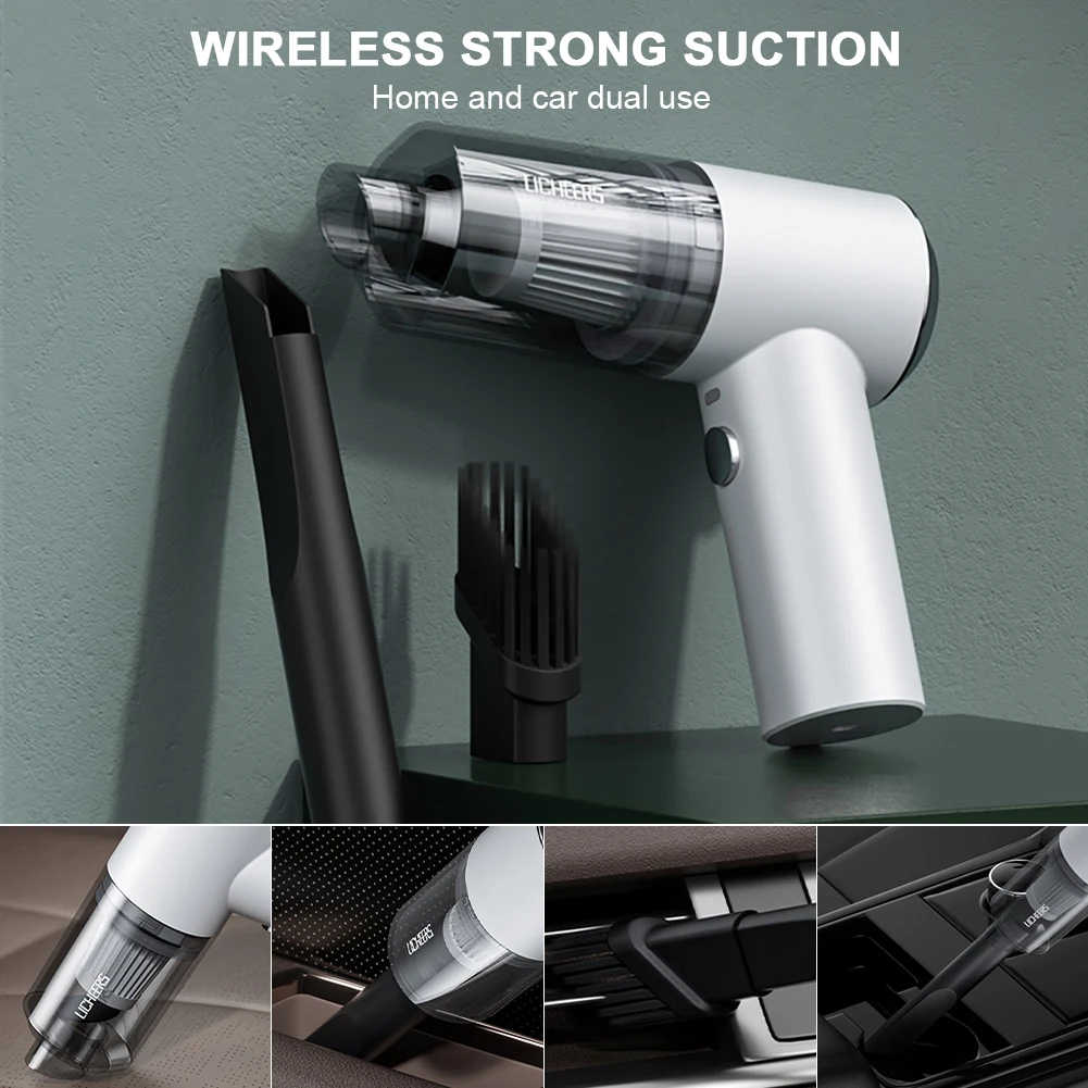 

Mini Car Vacuum Cleaner Wireless Portable Handheld Car Vacuum Cleaner 3500Pa Super Strong Vacuum Cleaner for Office Home Car