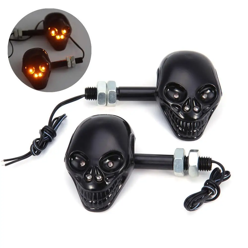 

Поворотники в форме черепа, светодиодсветодиодный лампы для мотоциклов, поворотники в форме черепа, поворотники в стиле панк, поворотники, ...