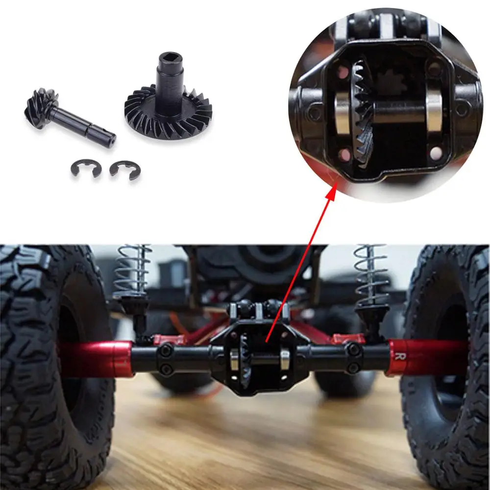 

8T 24T Steel Helical Bevel Axle Gear for 1/10 RC Crawler Axial SCX10 II 90046 90047 90059 90060
