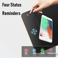 rgb wireless 10w15w wireless charging mouse pad rgb qi mobile phone fast charger mousepad mat for apple xiaomi samsung