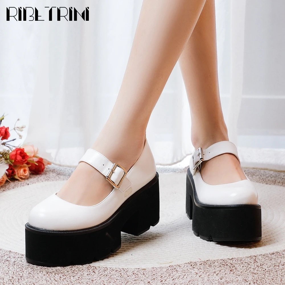 

Женские туфли-лодочки на платформе, с пряжкой, на квадратном каблуке