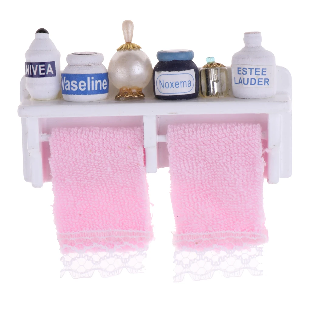 1:12 миниатюрная деревянная настенная подставка для кукольного домика в ванную