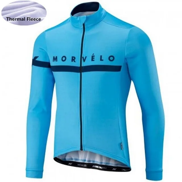 morvelo зима термо флис Велоспорт Джерси мужская одежда с длинным рукавом Bicicleta MTB Maillot Ropa Ciclismo Hombre Ciclismo - Цвет: 009