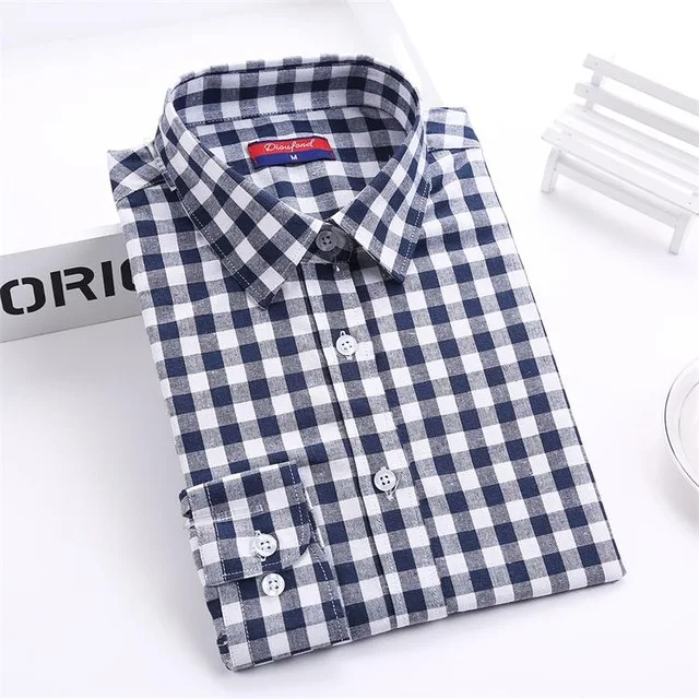 Dioufond, женская блузка, хлопок, Blusas, длинный рукав, размера плюс, для девушек, топ, Femme, милый рисунок, отложной воротник, женская рубашка, мода