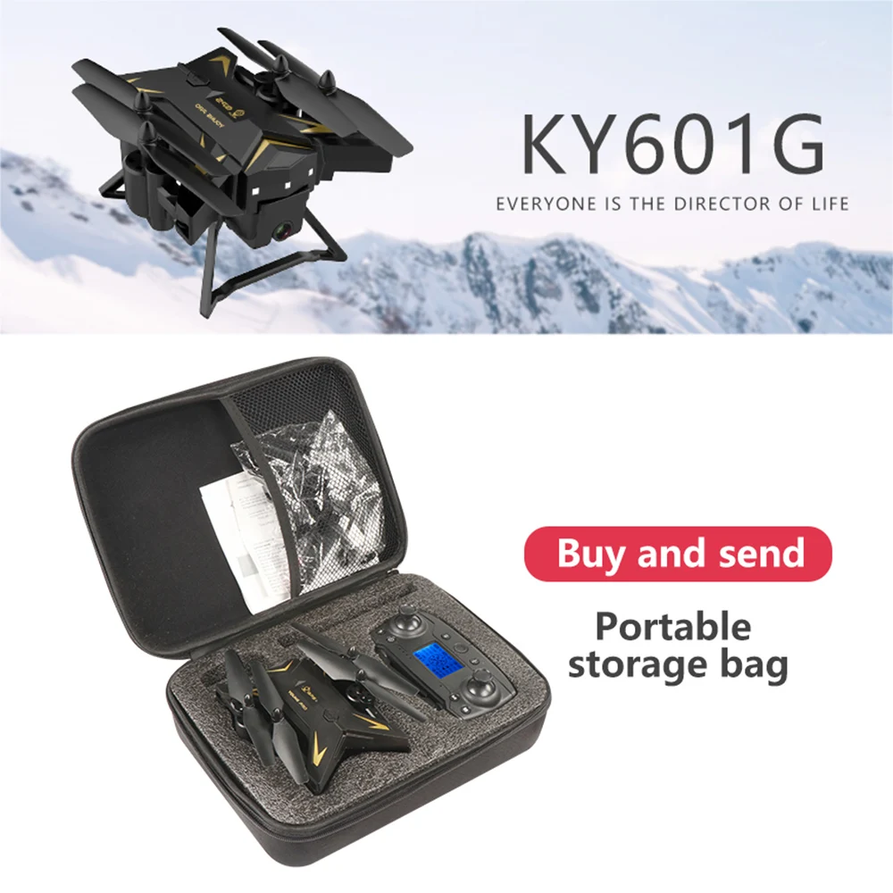 Дрон с GPS KY601G 4k HD Wi Fi FPV 20 минут полета Квадрокоптер дистанционным управлением 2 км