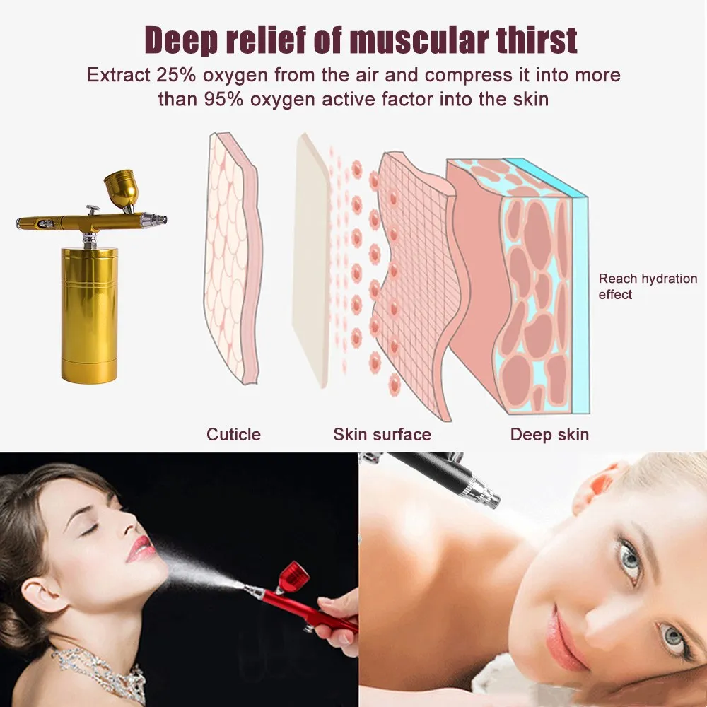 Мини Перезаряжаемые Аэрограф розовый Портативный влаги впрыска Краски пистолет