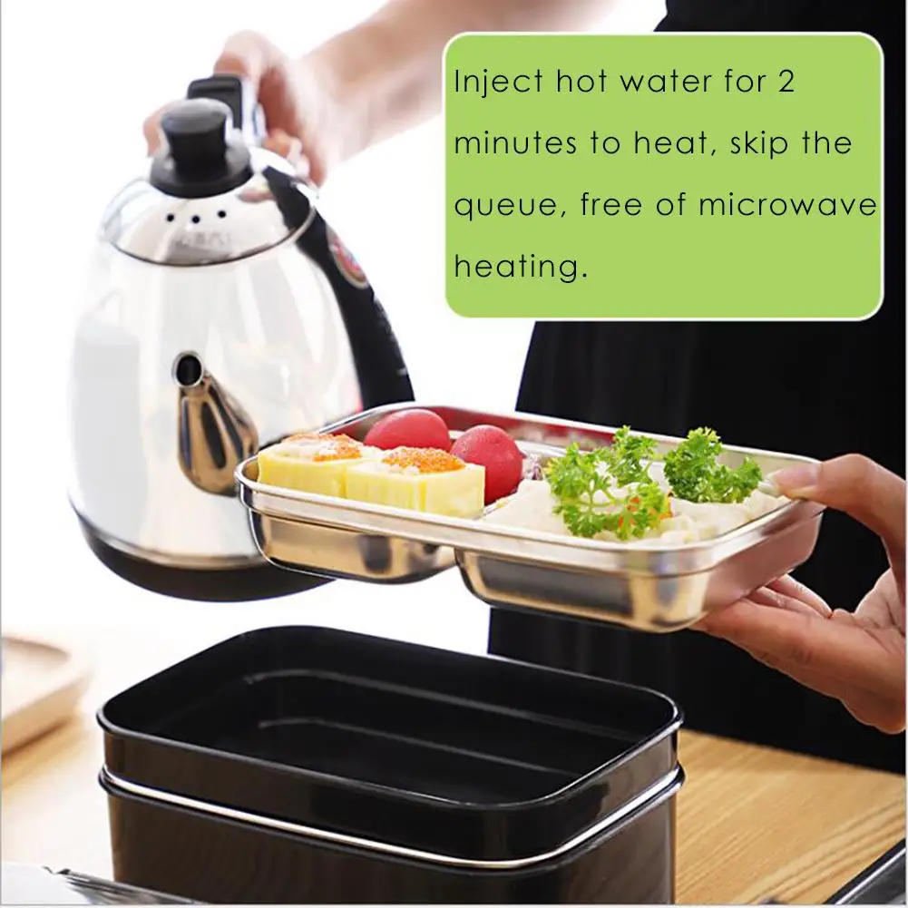 304 Нержавеющая сталь двойной Ланч-бокс для воды многослойная портативная