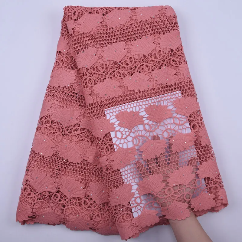 Высокое качество гипюровый шнур кружевной ткани Африканский тюль ткань Франция