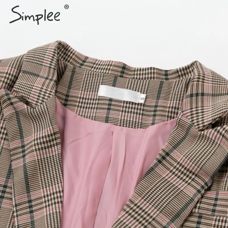 Simplee шикарный женский пиджак пальто с длинным рукавом офис Осень | Женская одежда