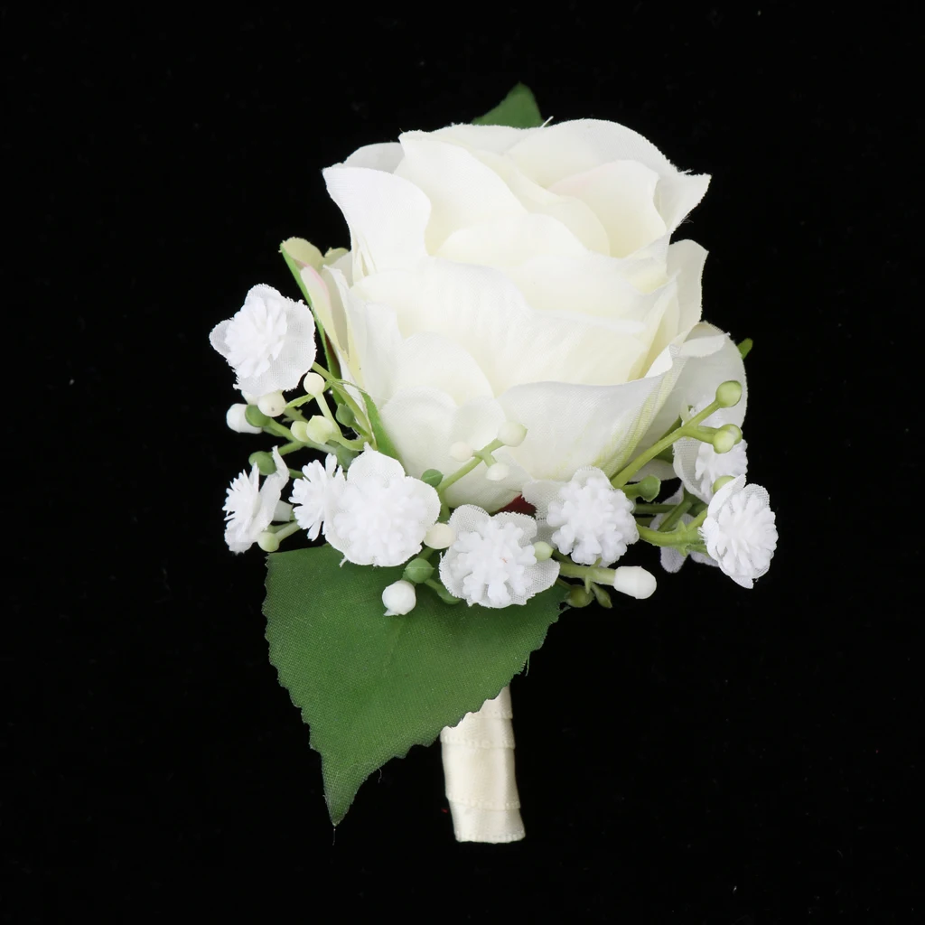

Bridal Bridesmaids Groom Boutonniere Man Buttonholes Wedding Flowers Party Decoration