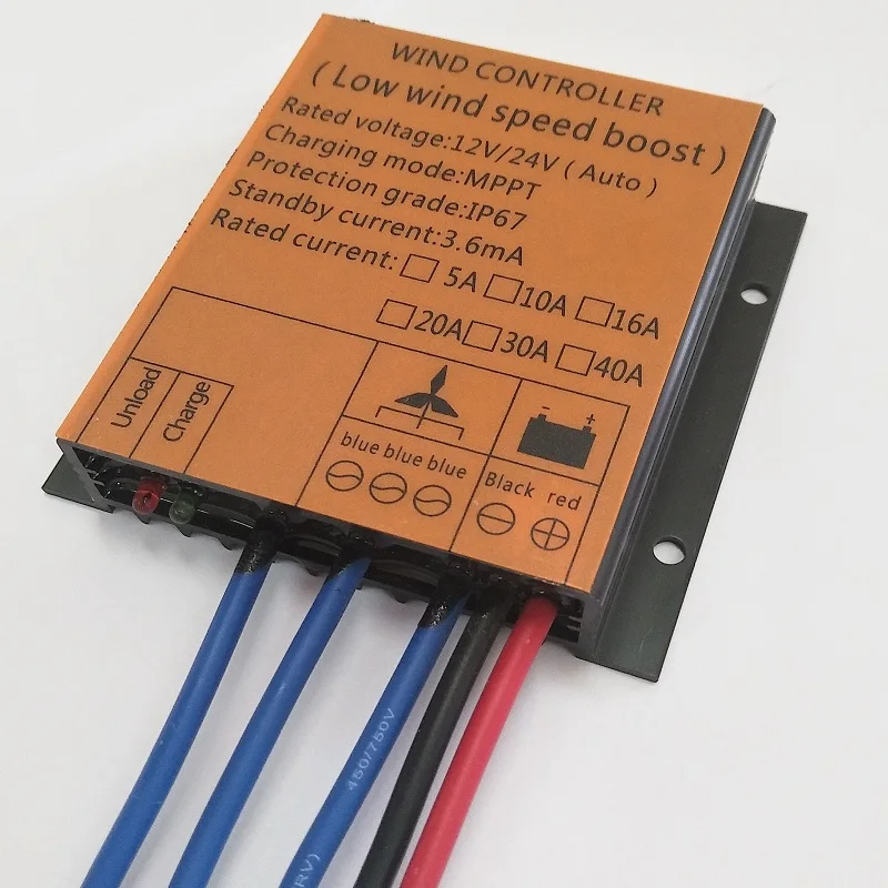 

Factory price 400w MPPT low wind speed Charging Waterproof charge controller 12V 24V for 400w wind turbine generator